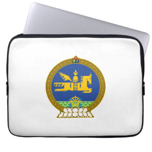 Mongolei Landeswappen Symbol Emblem Flagge Pferd Laptopschutzhülle