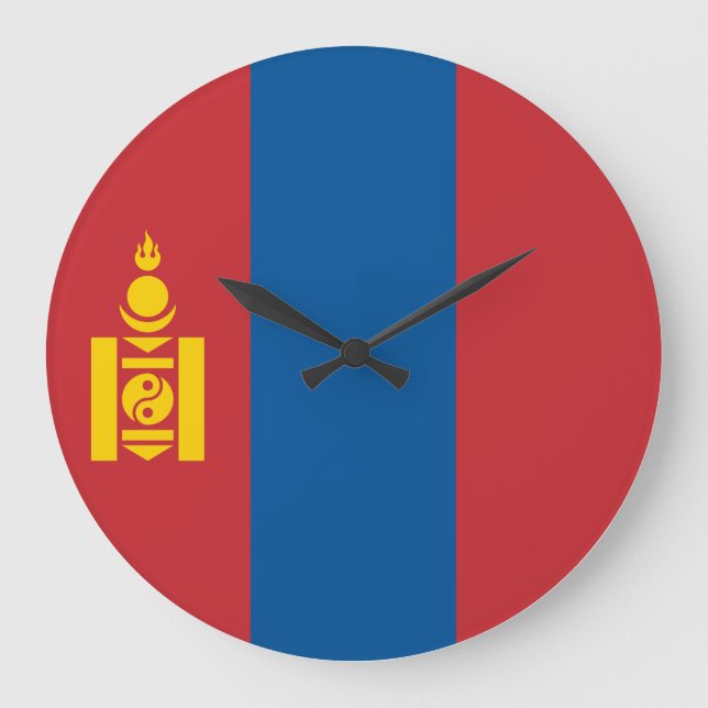 Mongolei (Mongolei) Große Wanduhr (Vorderseite)