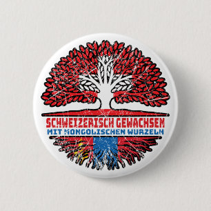 Mongolei Mongolisch Schweizer Schweiz Baum Wurzel Button