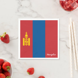 Mongolei & Mongolische Flagge Party Mode /sport Serviette
