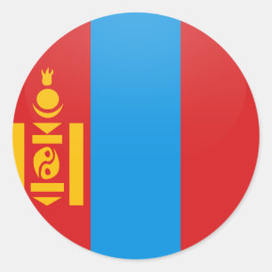 Mongolei-Qualität Flaggen-Kreis Runder Aufkleber