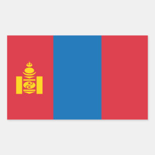 Mongolei Rechteckiger Aufkleber