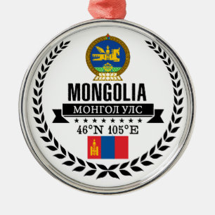 Mongolei Silbernes Ornament