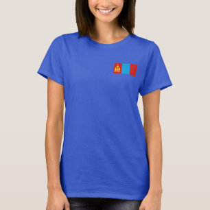 Mongoleiflaggen- und -karten-DK-T - Shirt
