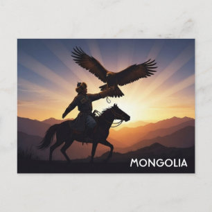 Mongolia Adlerjäger Postkarte