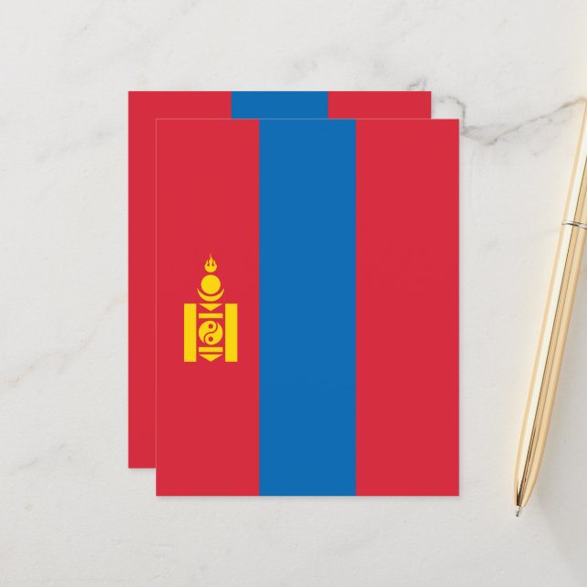 Mongolia flag (Vorderseite/Rückseite Beispiel)