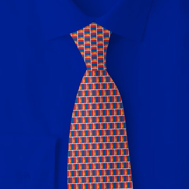 Mongolia Flag Brick Pattern Krawatte (Von Creator hochgeladen)