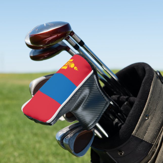 Mongolia flag golf headcover (In Situ)