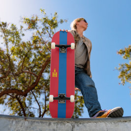 Mongolia flag skateboard