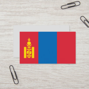 Mongolia flag visitenkarte