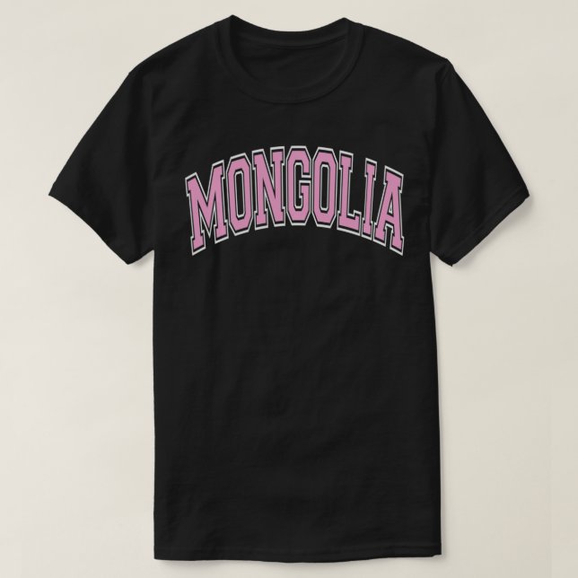 Mongolia Varsity Style Pink Tet Pullover (Design vorne)