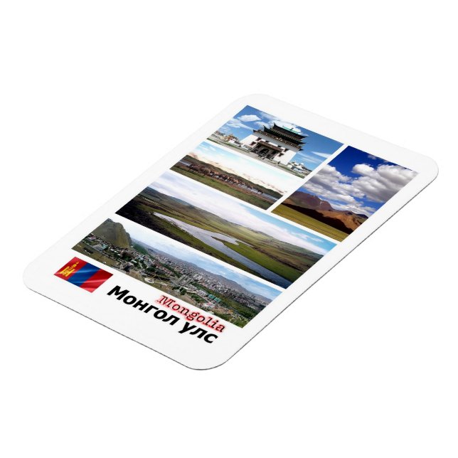 Mongolie - Mosaïque - Magnet (Côté Gauche)