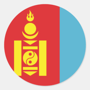 mongolisch runder aufkleber