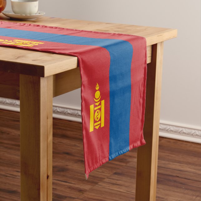 Mongolische Fahne & Sporthaus Dekoration / Mongole Kurzer Tischläufer (Beispiel)