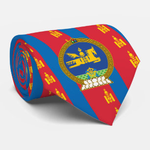 Mongolische Flagge & Emblem, Flagge der Mongolei Krawatte