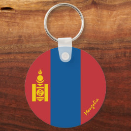 Mongolische Flagge & Mongolei - Urlaub, Patrioten Schlüsselanhänger