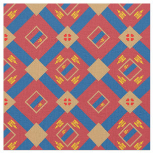 Mongolische Flagge & Mongolische Trendy Fabric Mod Stoff