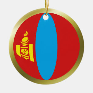 Mongolische Flaggenverzierung Keramik Ornament