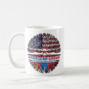 Mongolische Mongolei - USA Tree Roots Flag Kaffeetasse