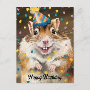 Mongolische Rennmaus Konfetti Postkarte
