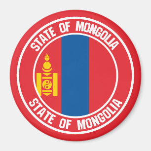Mongolische RundEmblem Magnet