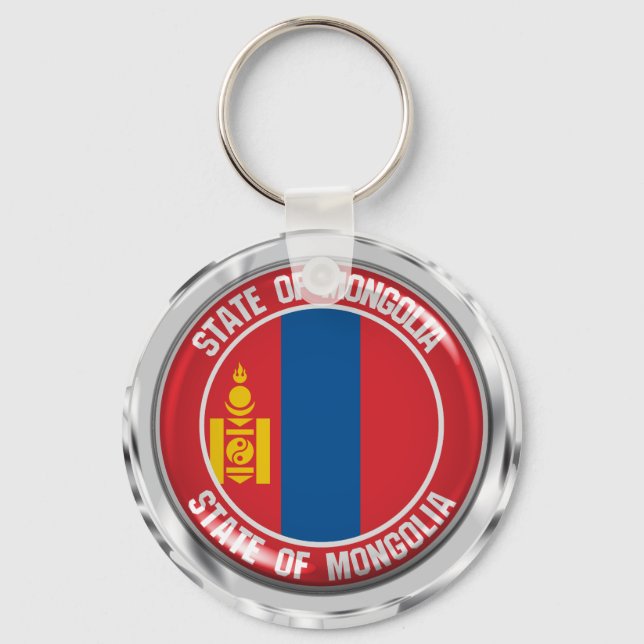 Mongolische RundEmblem Schlüsselanhänger (Vorderseite)