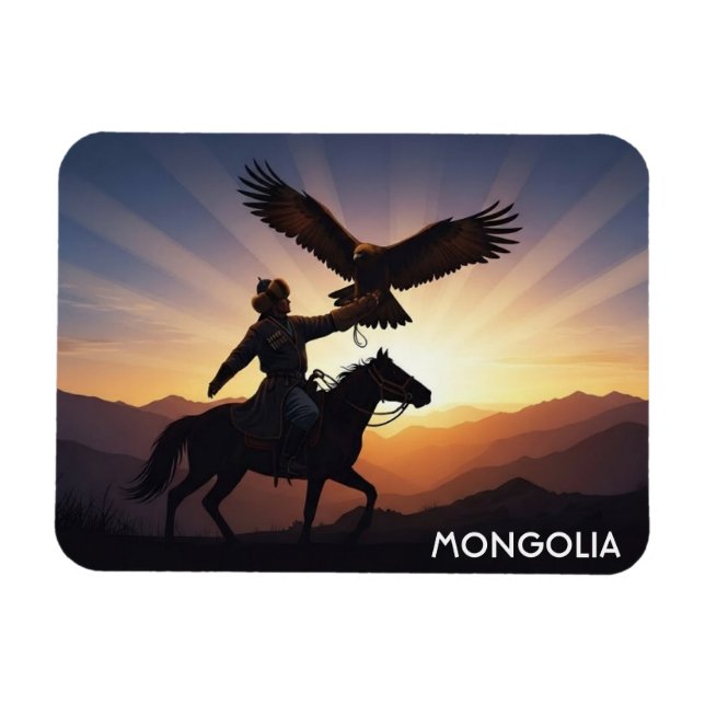 Mongolischer Adlerjäger Magnet (Horizontal)