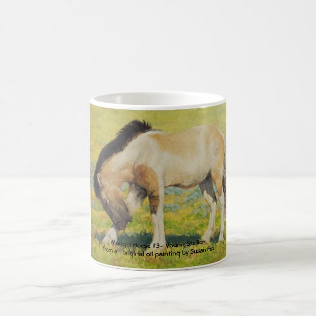 Mongolischer JungeStallion des Pferd#3- Kaffeetasse (Mittel)