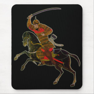 Mongolischer Reiter im Kampf Mousepad