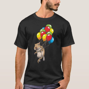 Mongolisches Gerbil mit Ballon T-Shirt