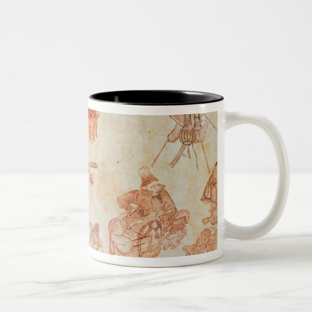 Mongolisches nomadisches Lager, 15. Jahrhundert Zweifarbige Tasse (Rechts)