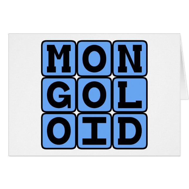 Mongoloïde, Terme Offensif (Devant horizontal)