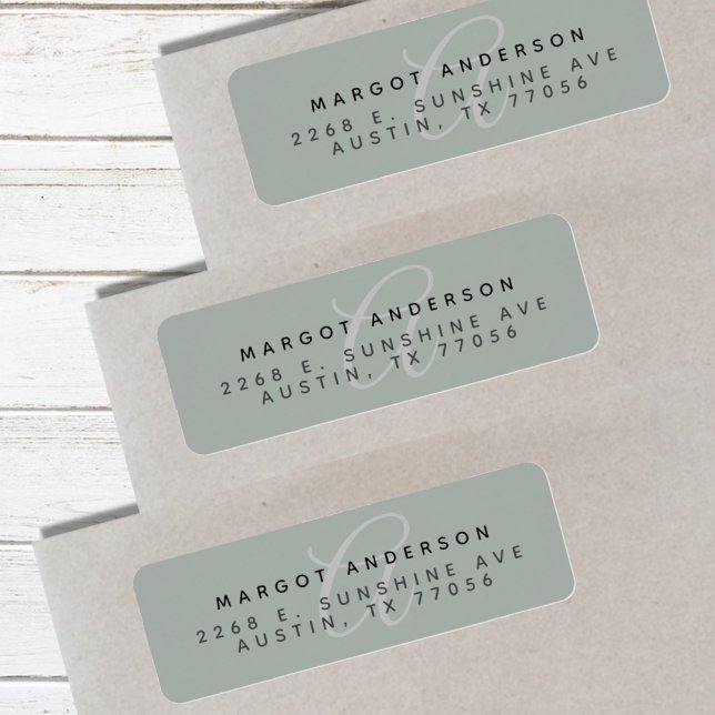 Mongoram Chic Stilvolle Script-Sage-Rücksendeadres (Von Creator hochgeladen)