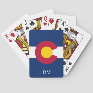 Mongram Colorado State Flag Spielkarten