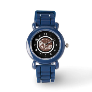 Mongram Football Helm sieht schwarze Zahlen an Armbanduhr