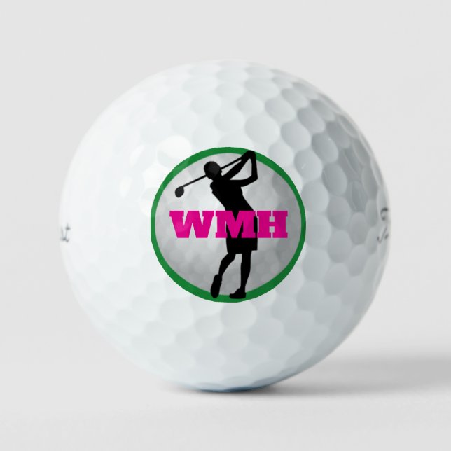 Mongram Golf Ball der Frau (Vorderseite)