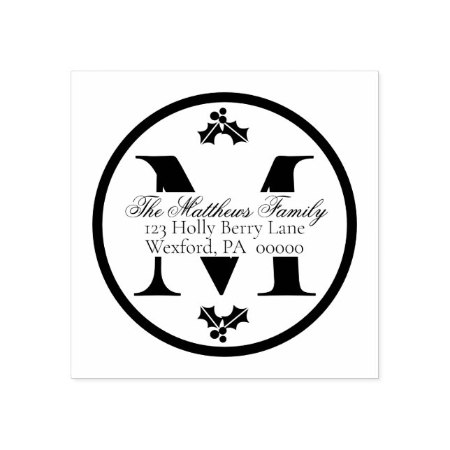 Mongram Gummistempel (Prägung)