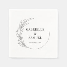 Mongram Halbkranz Minimal Hochzeitbride & Groom