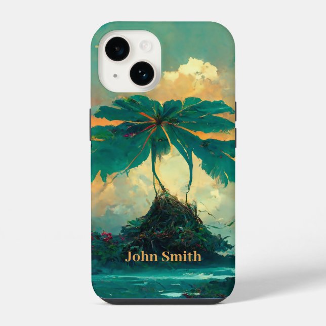 Mongram iPhone 14 Hülle (Rückseite)