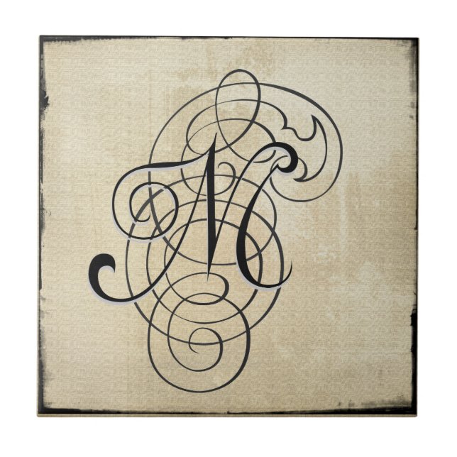 mongram "M" Fliese (Vorderseite)