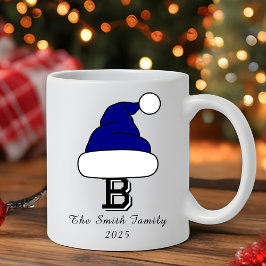 Mongram, Moderne Navy Weihnachtsmannmütze Weihnach Kaffeetasse