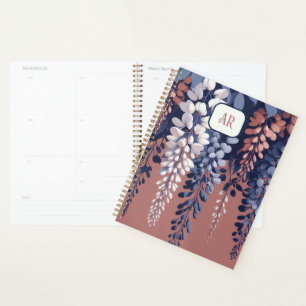 Mongram Navy Rose Wisteria Elegance Planer