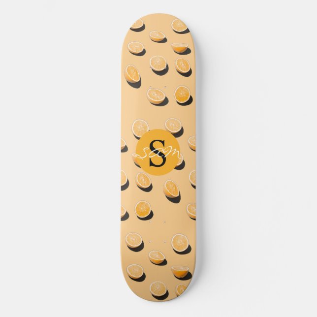 MONGRAM Orange Skateboard (Vorderseite)