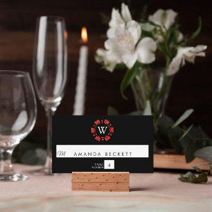 Mongram Poker Mongram Casino Hochzeit von Red Glit Platzkarte