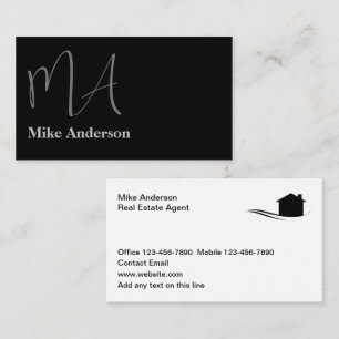 Mongram Real Anwesen Business Cards Style Visitenkarte