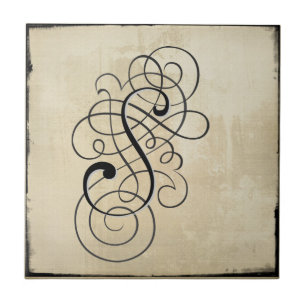 mongram "S" Fliese
