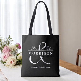 Mongram Schwarz-weiß Wedding Tasche