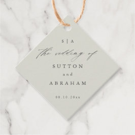 Mongram Script Hochzeit Geschenkanhänger