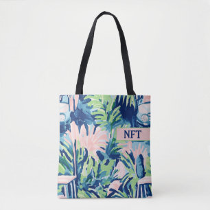 Mongram Tropical Floral Golf Totbeutel Tasche