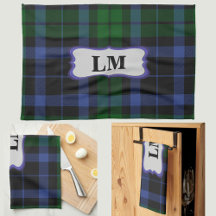 Mongram Wallace Tartan Blau Grün Sport & Küche